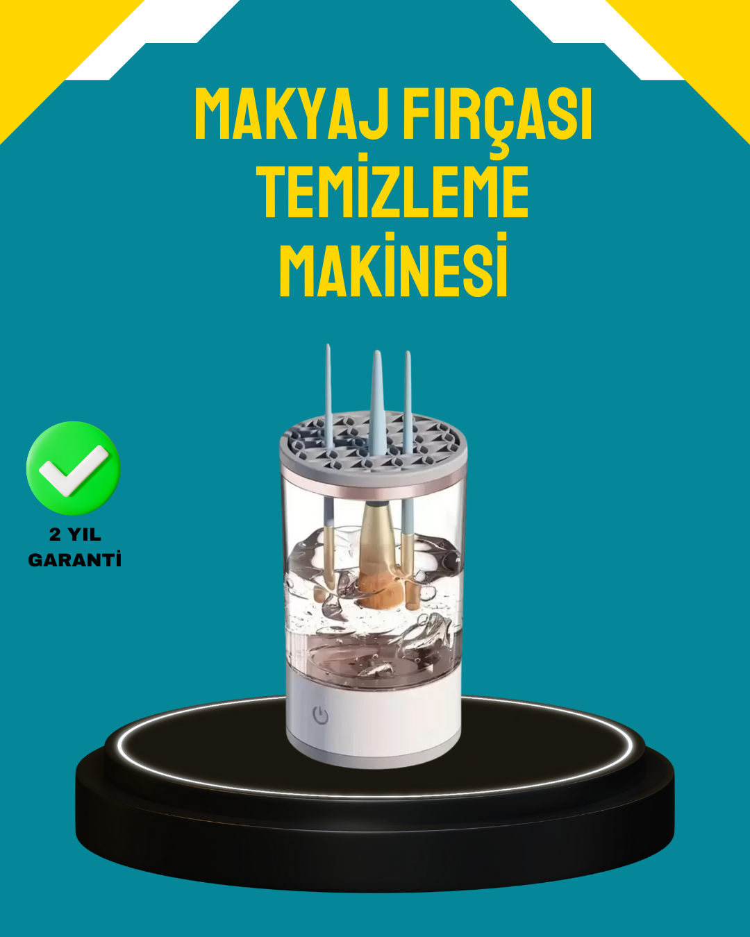 Sonik Teknoloji ile Derinlemesine Makyaj Fırçası Temizleyici - Lisinya