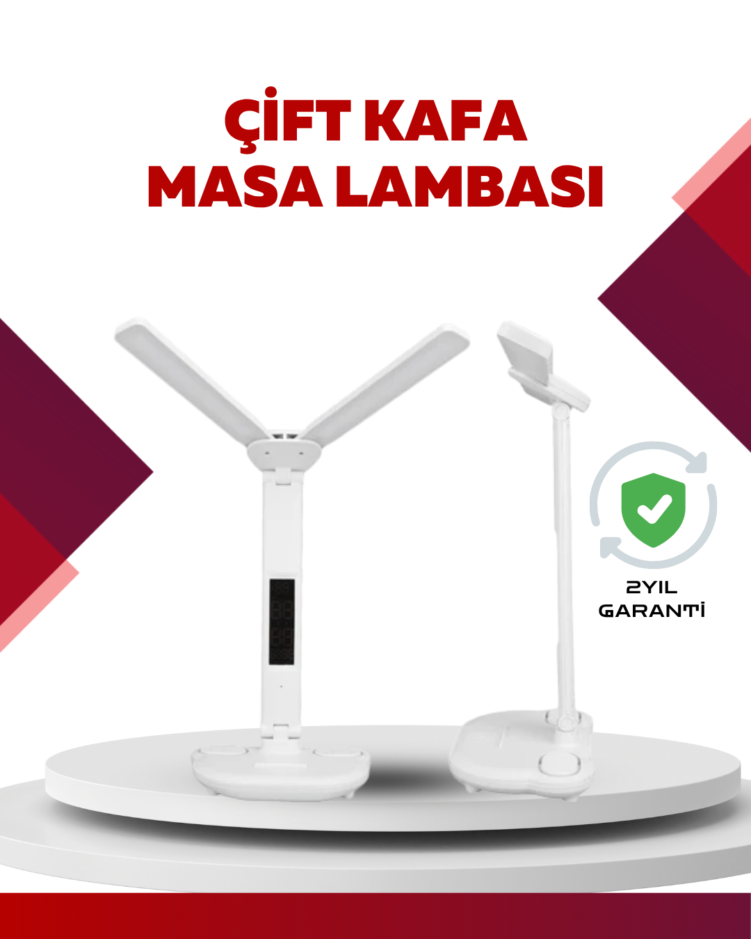 Göz Koruyucu LED Okuma Lambası | Titreşimsiz Işık, Kalemlik ve Stand Fonksiyonlu - Lisinya
