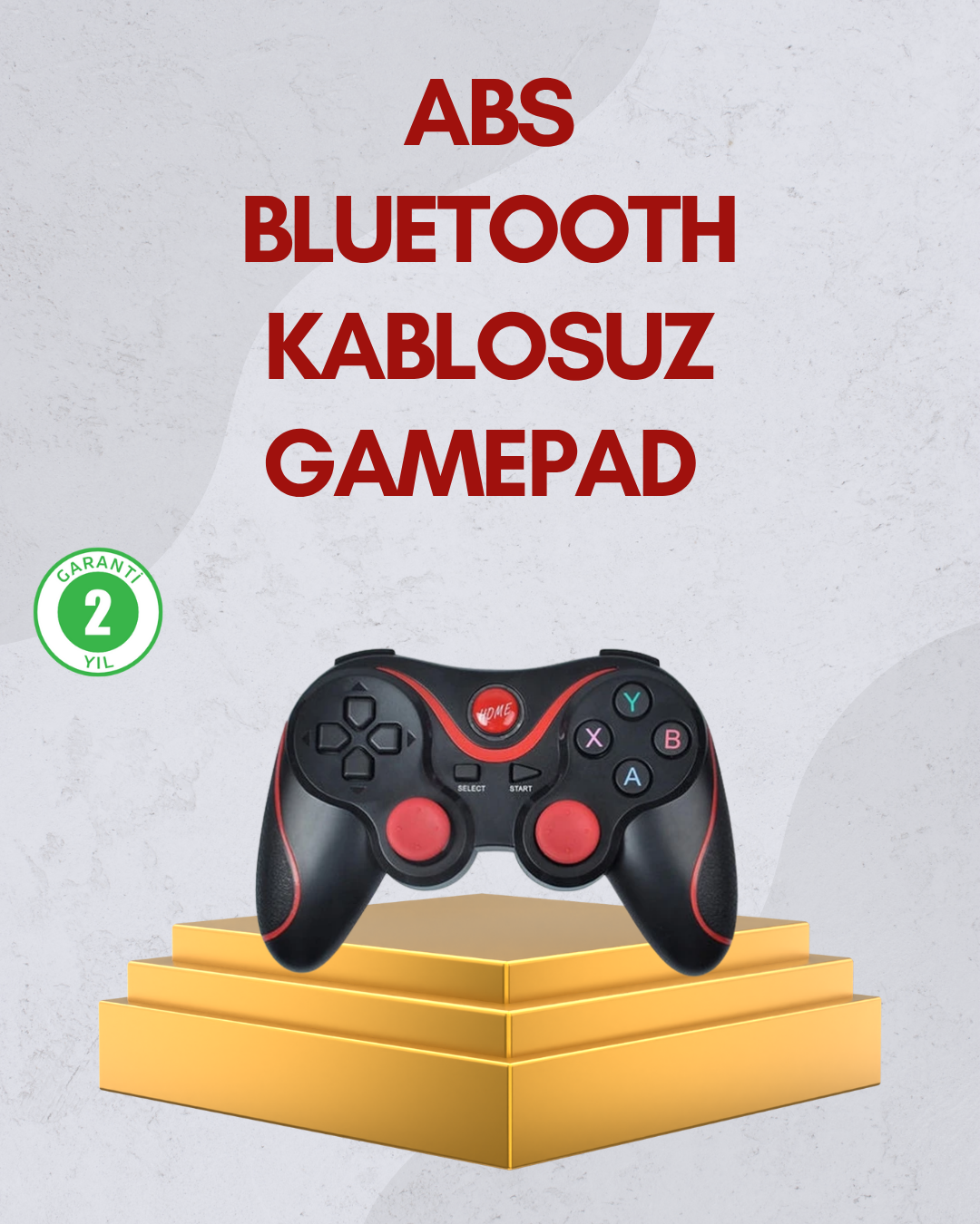 Ergonomik Tasarımlı Kablosuz Bluetooth Gamepad Titreşimli - Lisinya