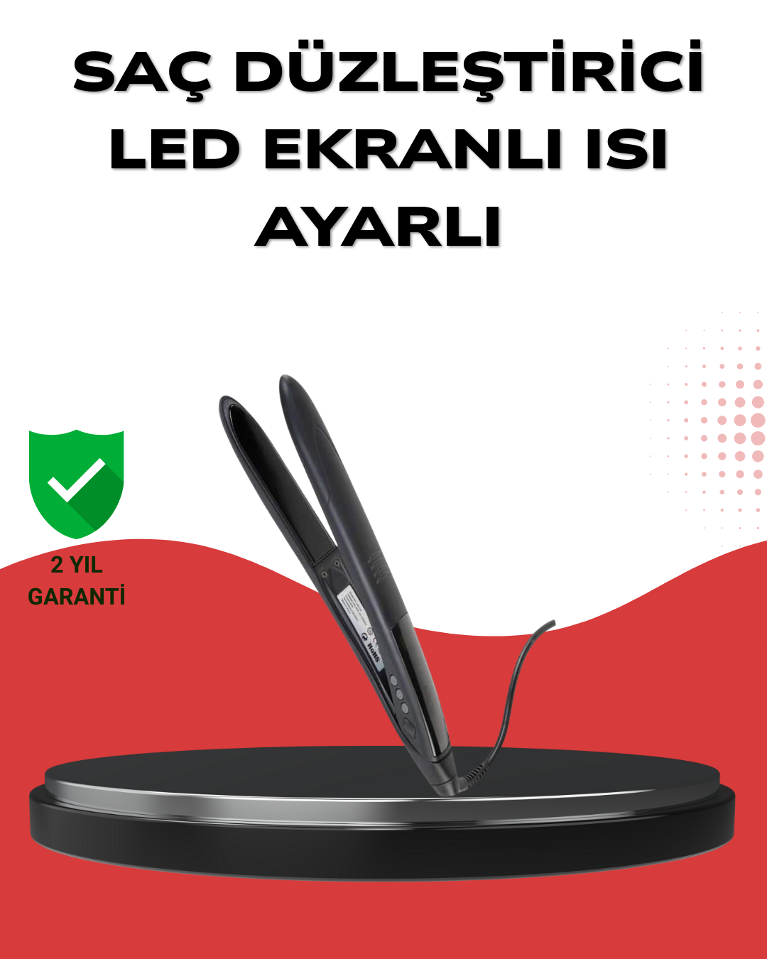 A Kalite Orijinal 2025 Isı Ayarlı Titanyum Seramik Plakalı Profesyonel Saç Düzleştirici - Lisinya