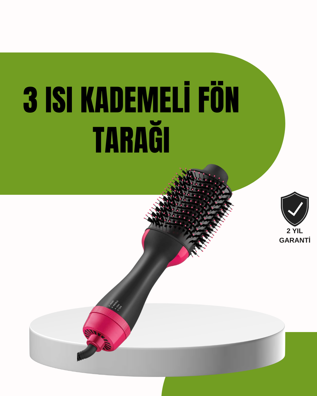 Hızlı Kurutma ve Hacim Veren Elektrikli Saç Fırçası - Lisinya