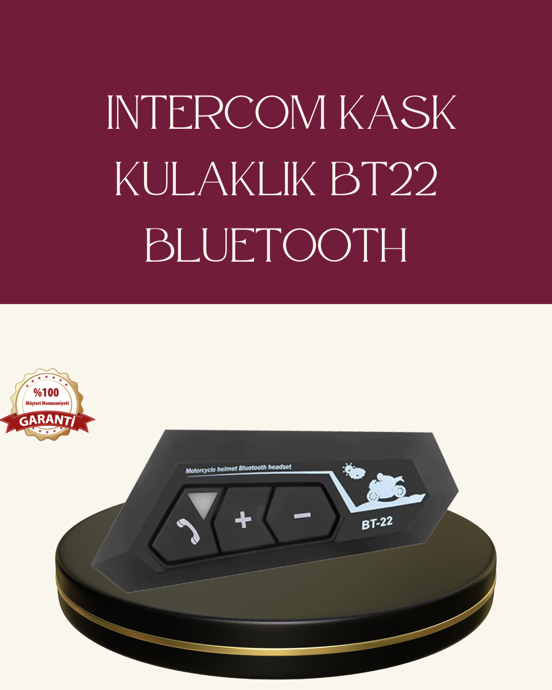 Motosiklet Sürüşleri İçin BT22 Kask Bluetooth Kulaklık Mikrofonlu - Lisinya