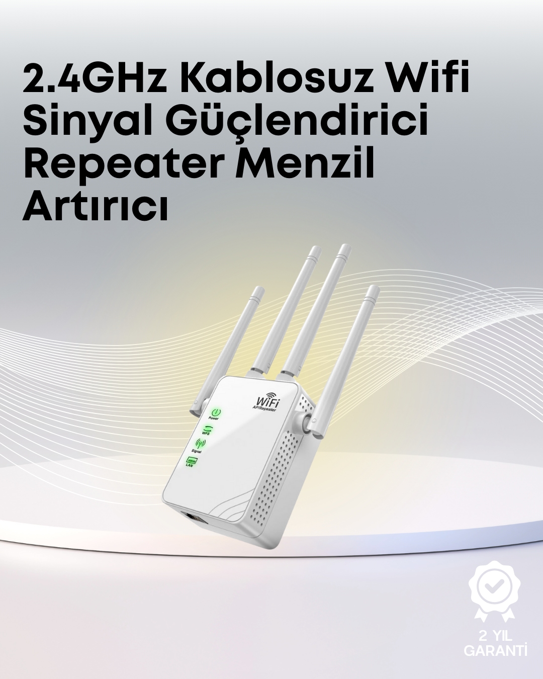 Yüksek Hızlı Parazit Önleyici WiFi Repeater Router - Lisinya