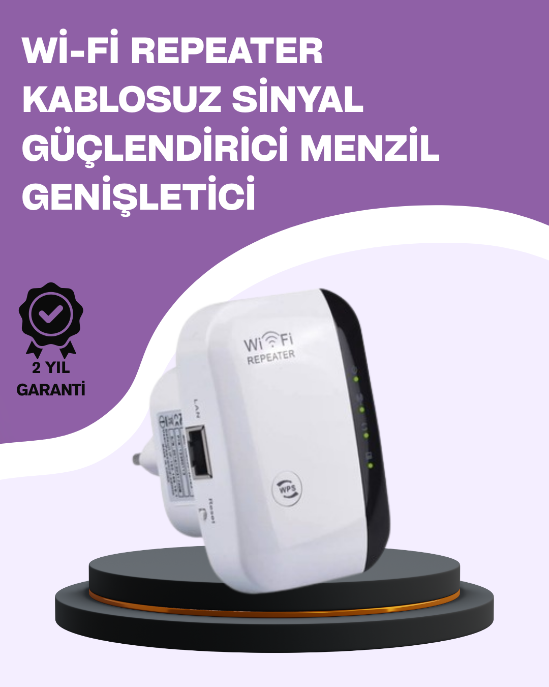 300 Mbps Kablosuz WiFi Menzil Genişletici – Repeater & AP Modu - Lisinya