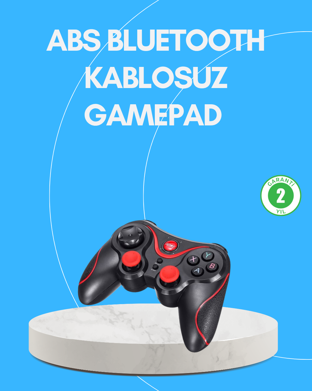 Uzun Pil Ömürlü Kablosuz Oyun Kumandası PC Telefon Tablet İçin - Lisinya