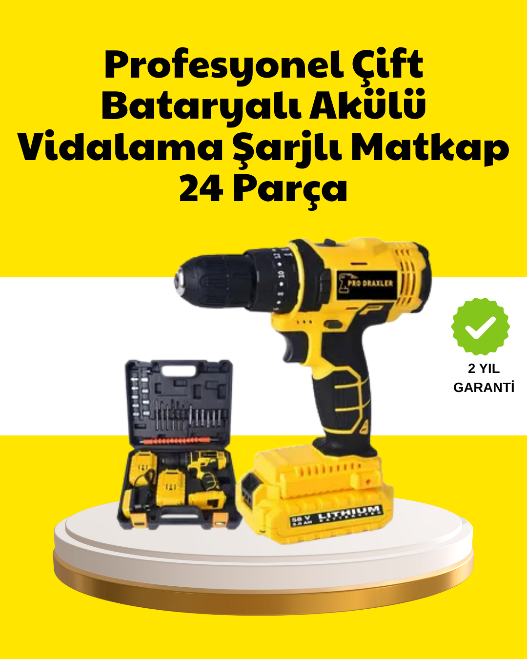 Çift Bataryalı 12V Akülü Matkap | 10 mm Metal, 20 mm Ahşap Delme Kapasitesi - Lisinya