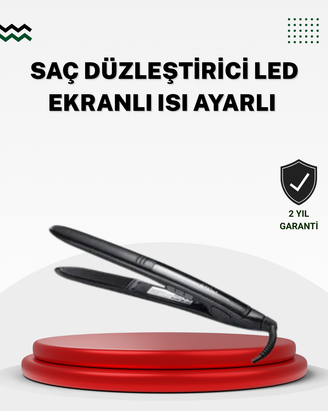 2025 Seri Profesyonel Isı Ayarlı Titanyum Kaplama Saç Düzleştirici Dijital Ekranlı - Lisinya