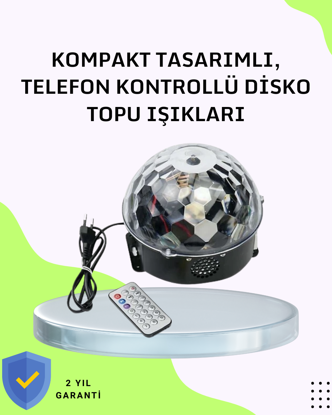 Ev ve Parti İçin Masaüstü Bluetooth Disko Topu Işık Gösterisi - Lisinya