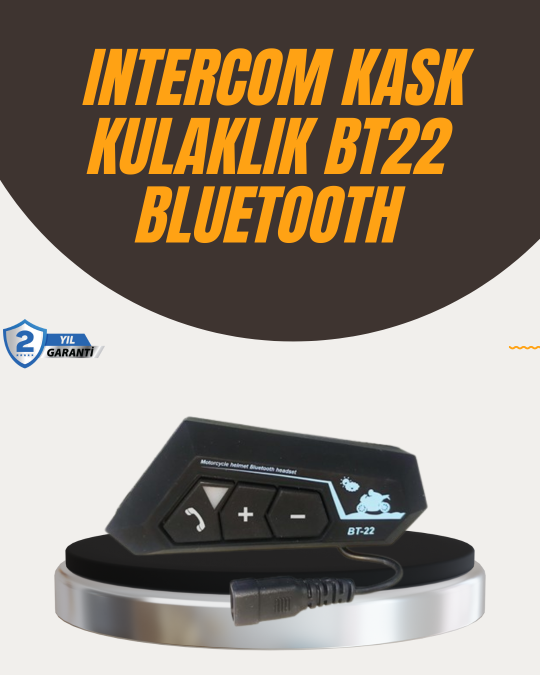 Su Geçirmez BT22 Bluetooth Kask Kulaklığı GPS ve Müzik Uyumlu - Lisinya