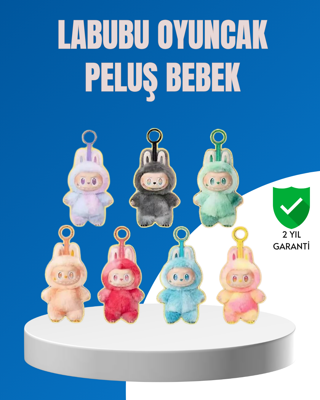 Dekoratif Labubu Karakter Figürü – Kaliteli Peluş Malzeme - Lisinya