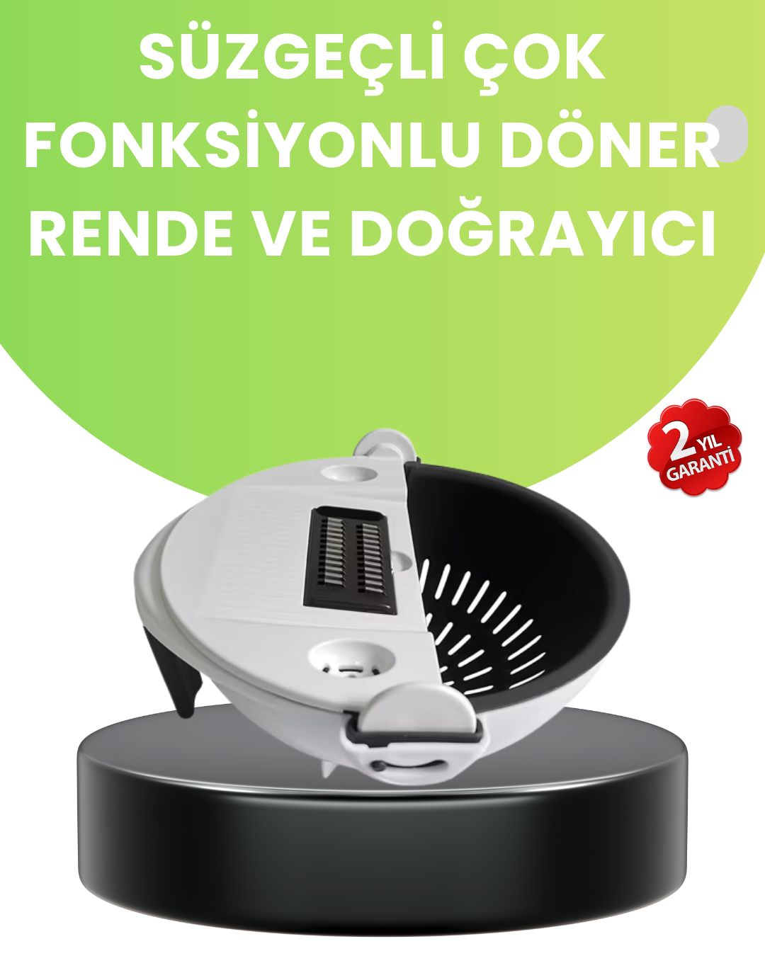 Ergonomik Sebze Rendeleyici ve Süzgeç Hazneli Dilimleyici - Lisinya