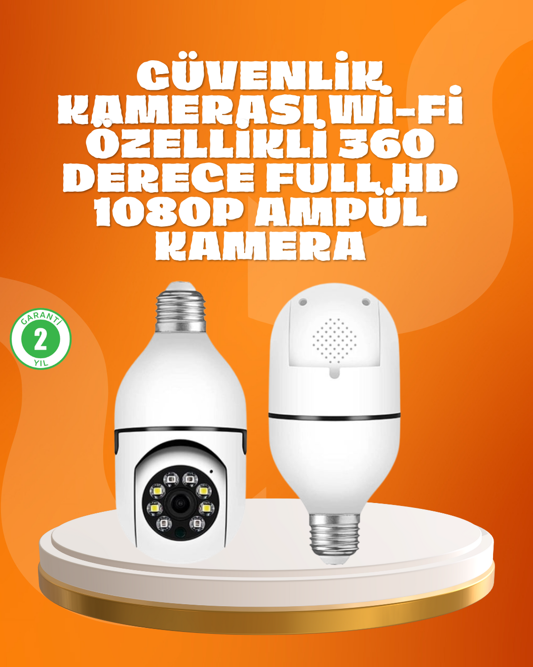 Tam Karanlıkta Görüntüleme Sağlayan 1080P Ampul Güvenlik Kamerası - Lisinya Tam Karanlıkta Görüntüleme Sağlayan 1080P Ampul Güvenlik Kamerası - Lisinya