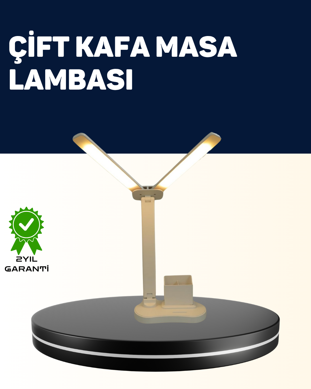 Ayarlanabilir Kısılabilir LED Masa Lambası | Entegre Kalemlik ve Telefon Tutucu Özellikli - Lisinya