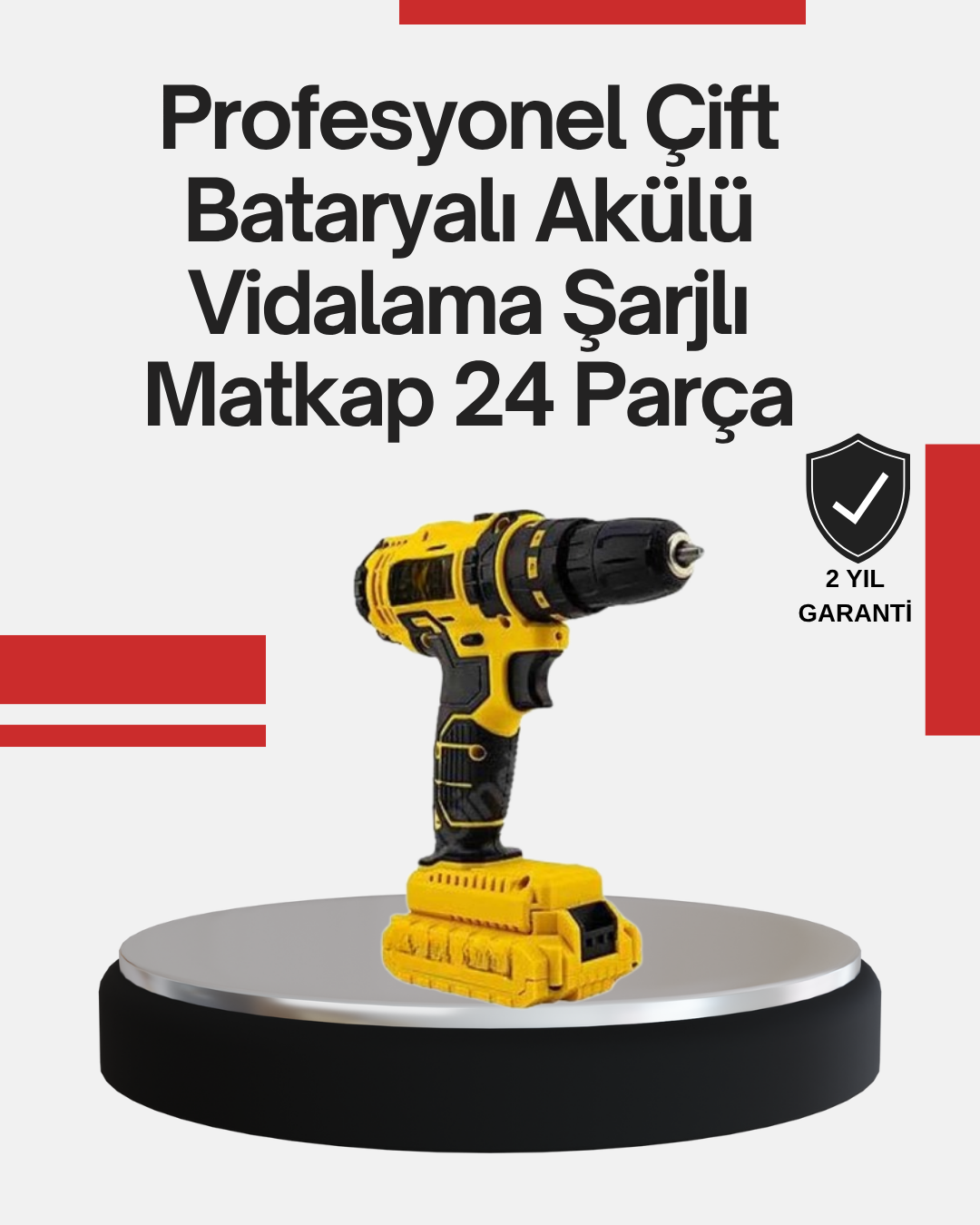 Ergonomik Tasarımlı 12V Matkap | 2 Vitesli, LED Aydınlatmalı ve Dayanıklı - Lisinya