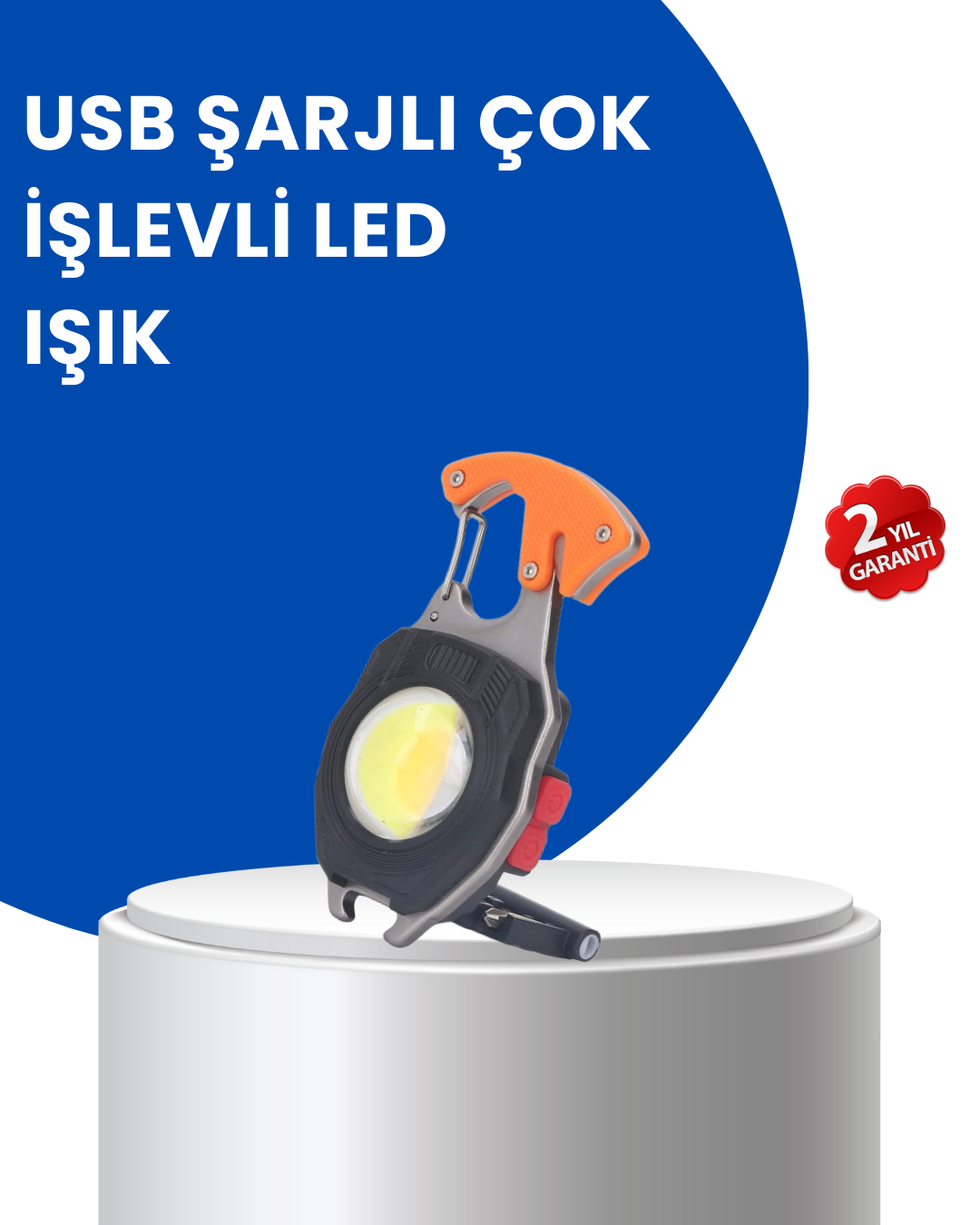Çok Modlu LED Işıklı Pratik Anahtarlık - Lisinya Çok Modlu LED Işıklı Pratik Anahtarlık - Lisinya