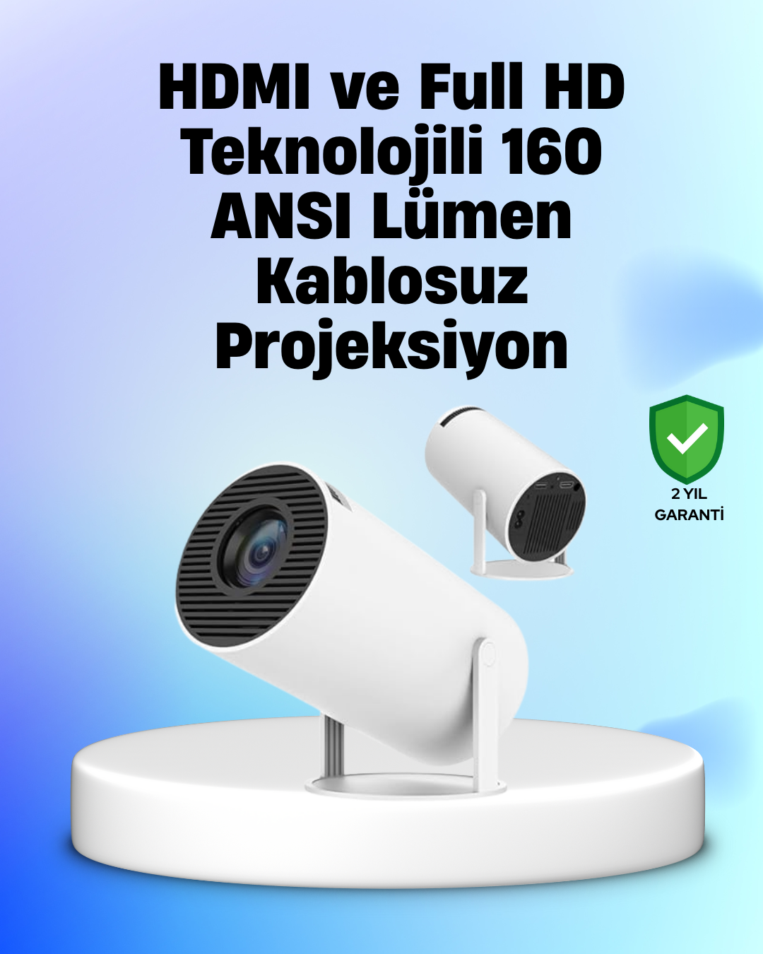 4K Uyumlu 130 İnç Full HD Projeksiyon Cihazı ve Kablosuz Aktarım Özelliği - Lisinya 4K Uyumlu 130 İnç Full HD Projeksiyon Cihazı ve Kablosuz Aktarım Özelliği - Lisinya