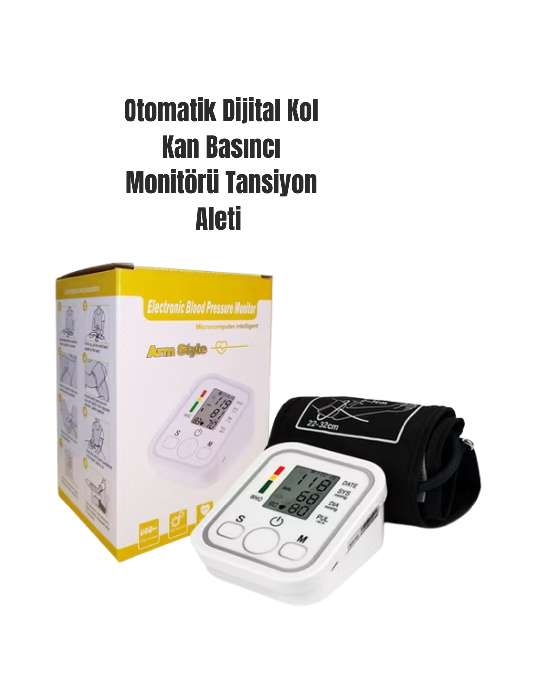 Taşınabilir Pil ve USB Girişli Tansiyon Aleti - Lisinya Taşınabilir Pil ve USB Girişli Tansiyon Aleti - Lisinya
