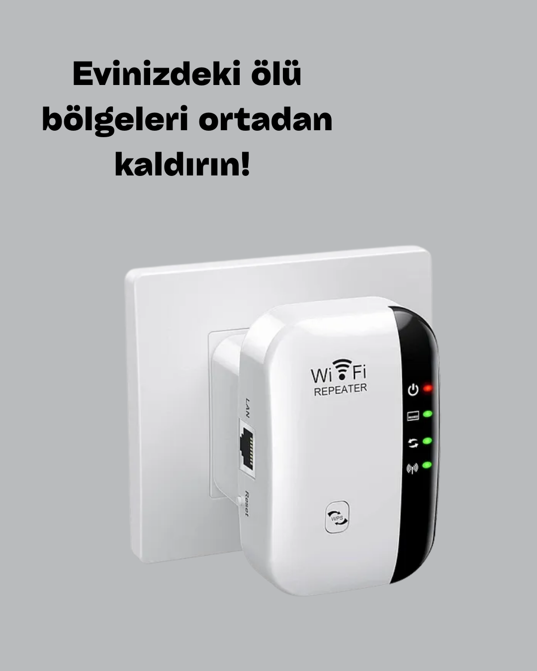 2.4GHz WiFi Tekrarlayıcı Router – WPS Destekli Kablosuz Ağ Genişletici - Lisinya