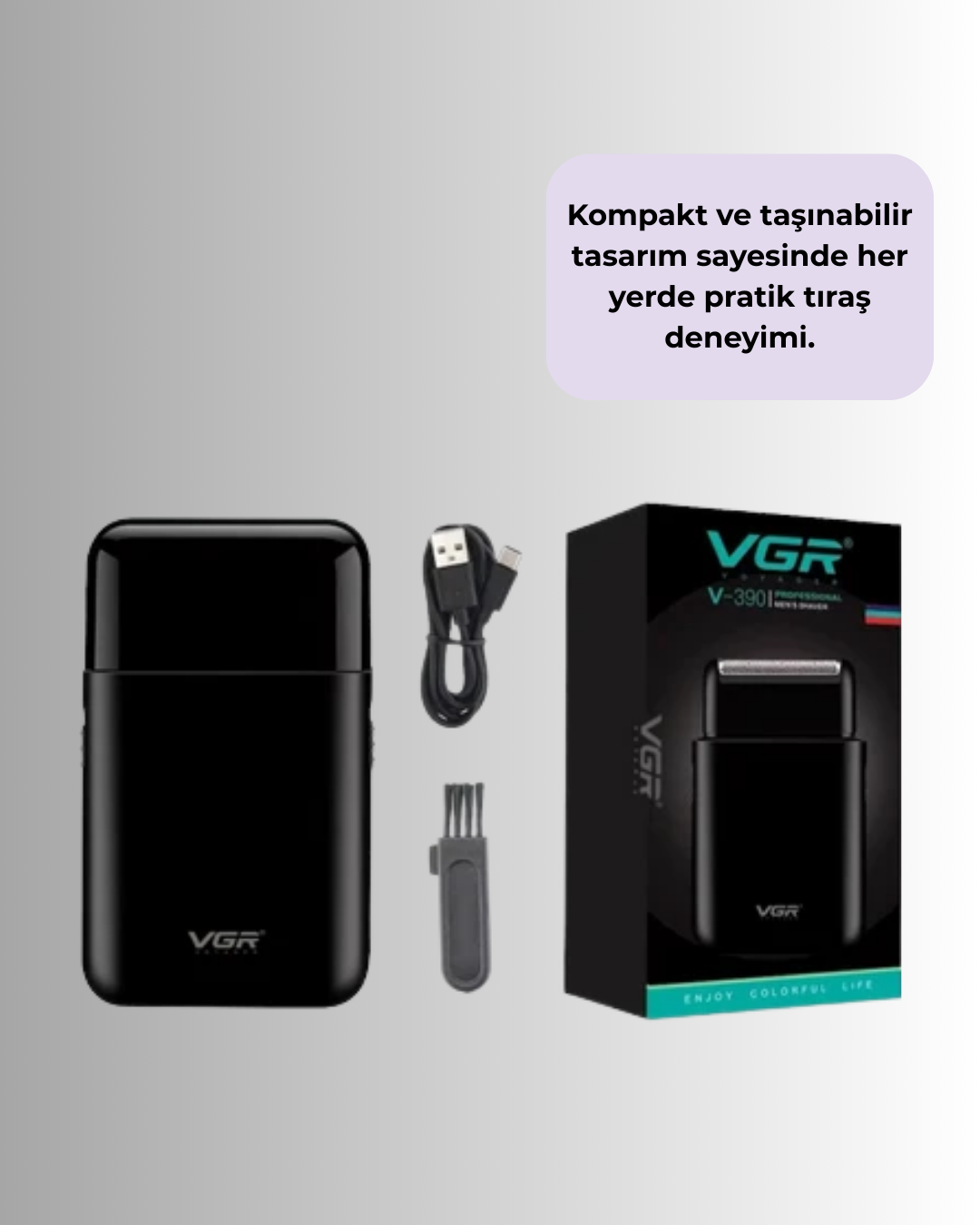 45 Dakika Çalışma Süreli Şarjlı Tıraş Makinesi | ABS Gövdeli - Lisinya