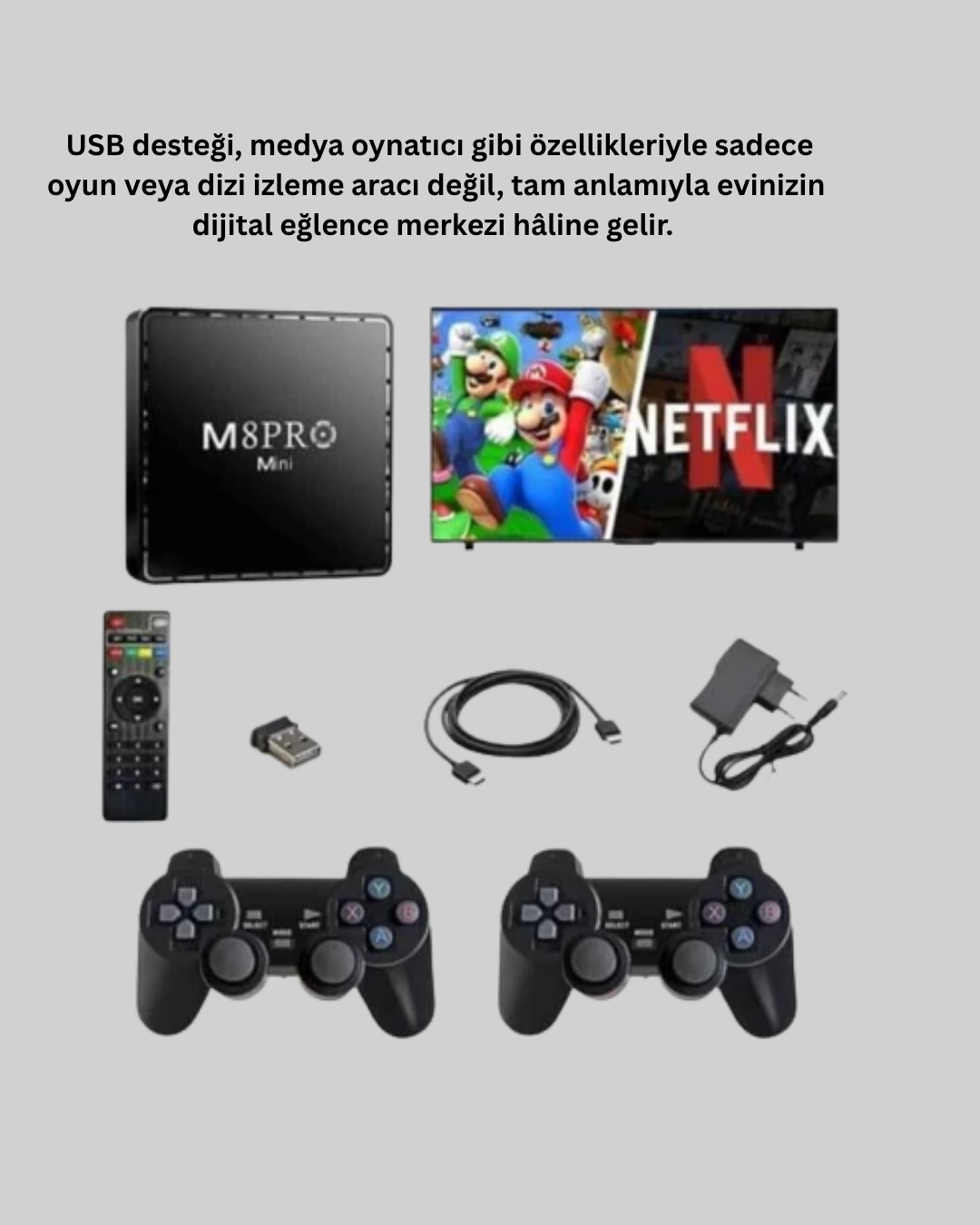 Retro Oyun Konsollu Akıllı Android TV Kutusu - Lisinya