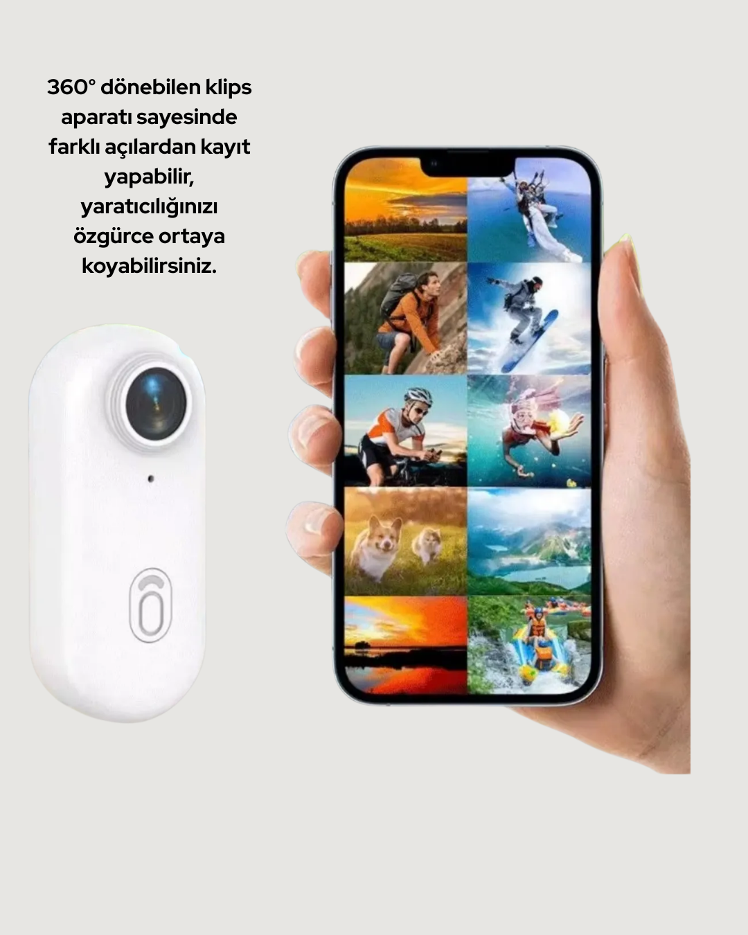 Şarj Edilebilir Uzun Ömürlü Mini Spor Kamera Full HD - Lisinya