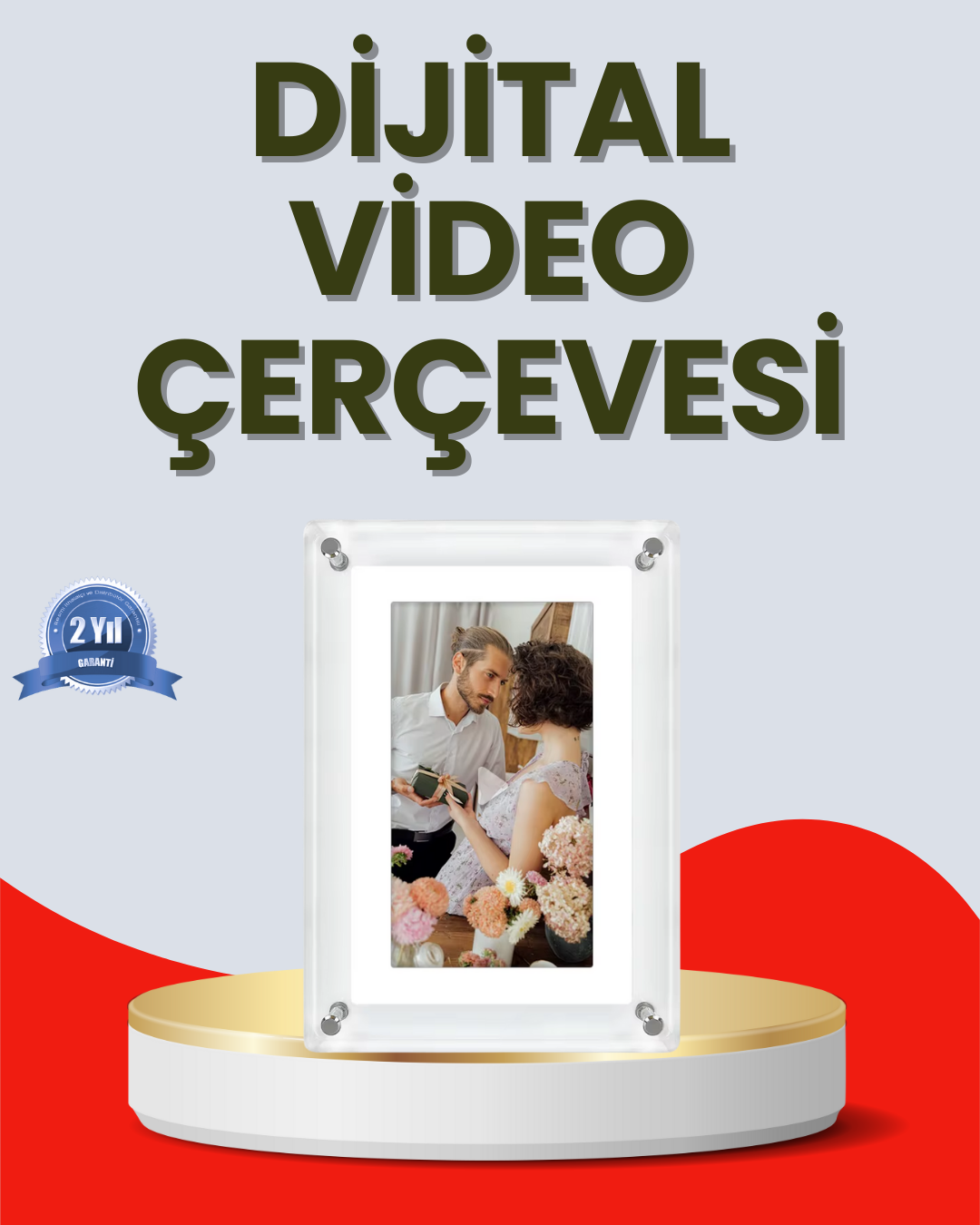 USB-C ile Hızlı Şarj ve Veri Aktarımı – 7 İnç Dijital Görüntü Çerçevesi - Lisinya