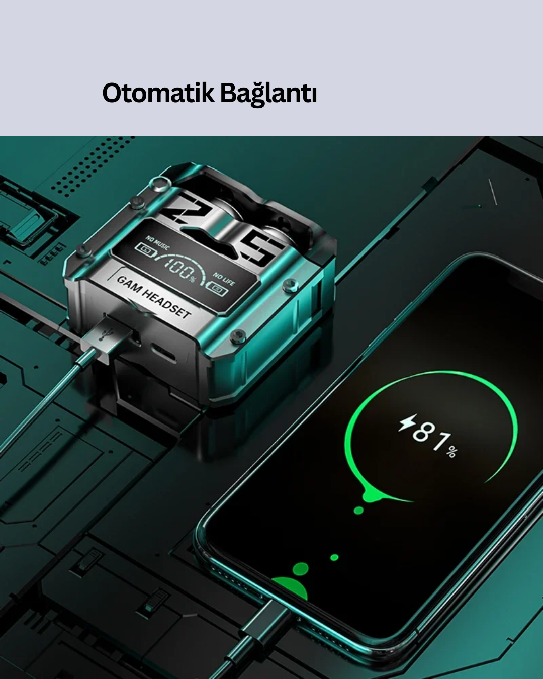 Şarj Kutulu Kablosuz Bluetooth Kulak İçi Spor Kulaklık - Lisinya