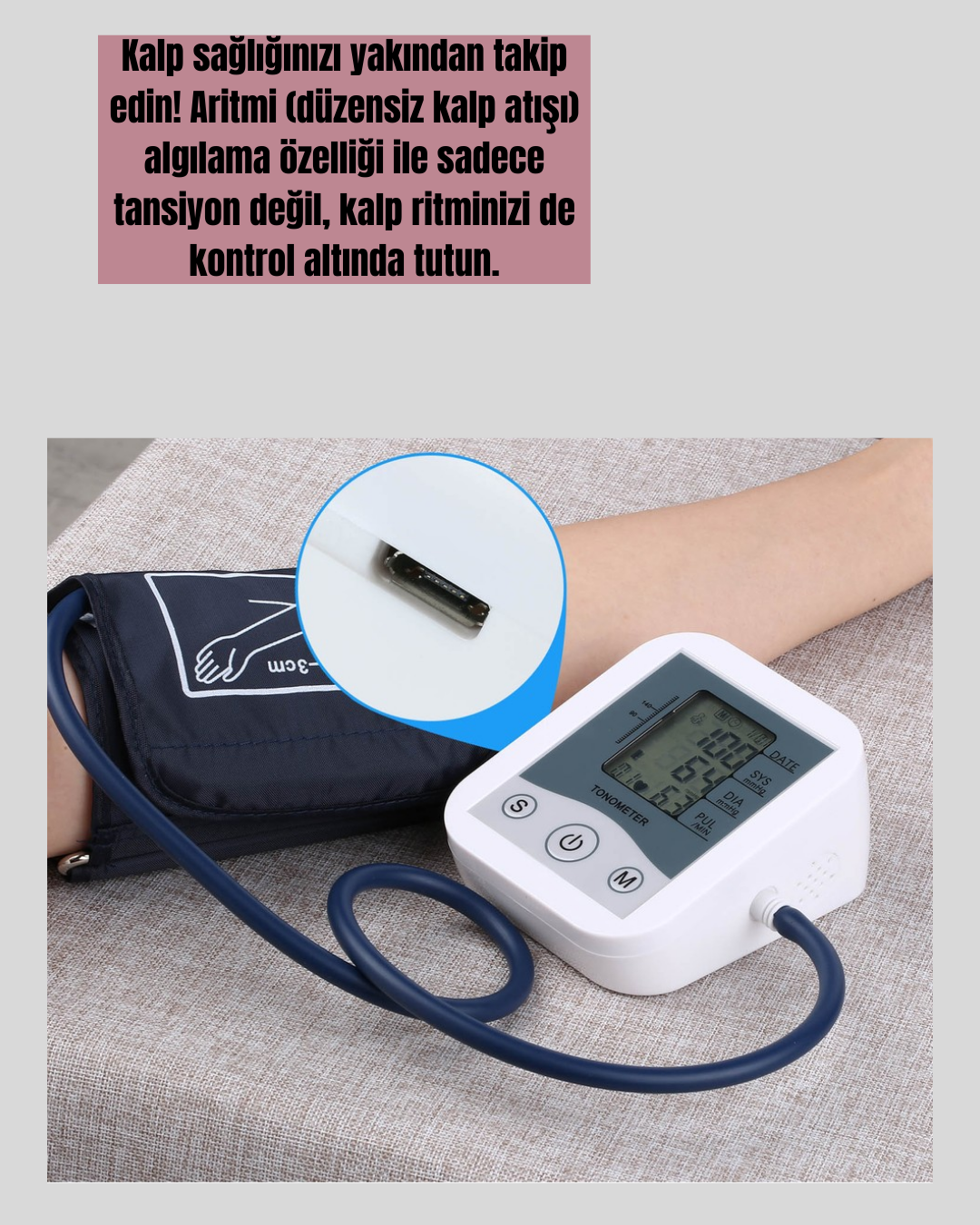 Ritmi Tespit Özellikli Dijital Tansiyon Aleti - Lisinya