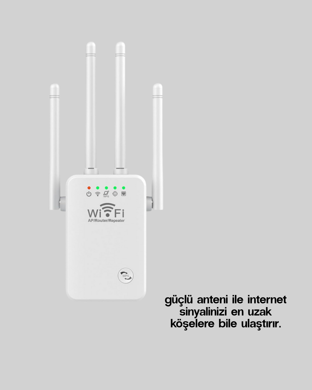 Yüksek Hızlı Parazit Önleyici WiFi Repeater Router - Lisinya