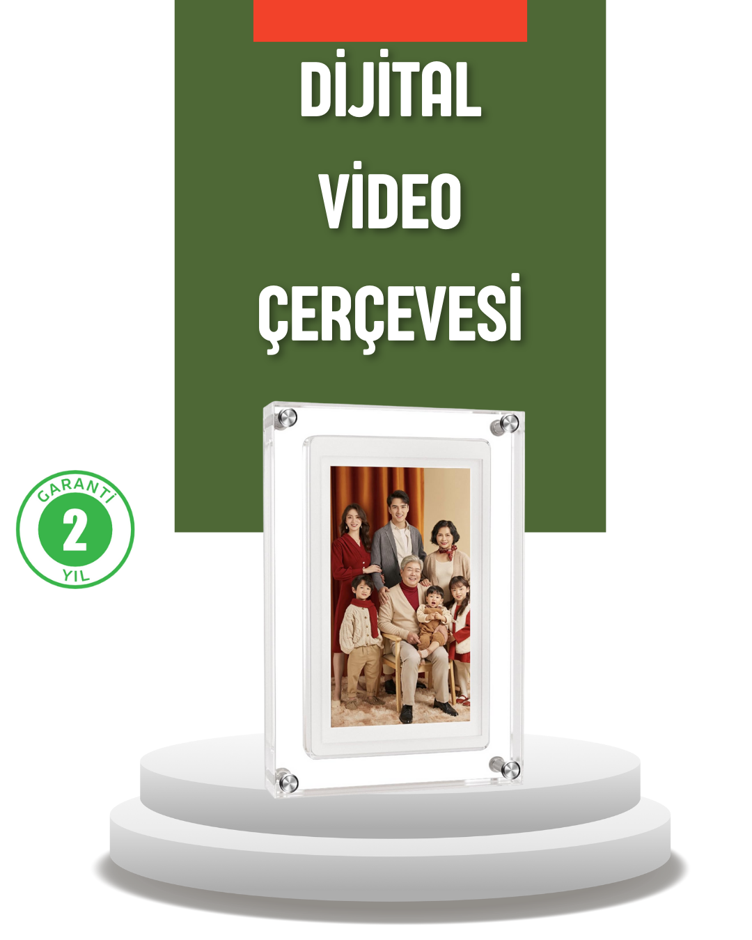 4GB Hafızalı 7 İnç Dijital Fotoğraf Çerçevesi – Yüzlerce Anınızı Saklayın - Lisinya