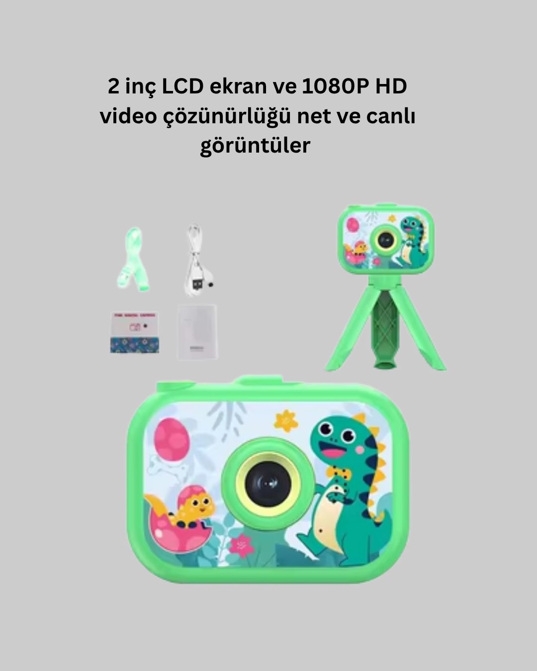 2 inç Ekranlı Çocuk Kamerası – Çizgi Film Efektli ve Müzik Çalar Özellikli - Lisinya 2 inç Ekranlı Çocuk Kamerası – Çizgi Film Efektli ve Müzik Çalar Özellikli - Lisinya