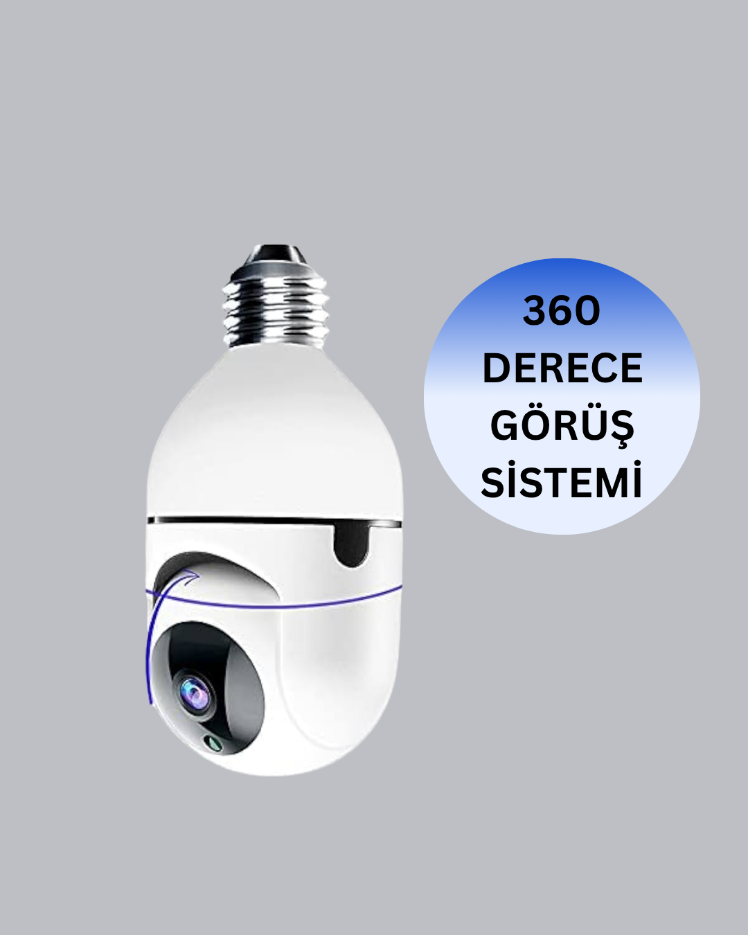 1080P Gece Görüşlü Ampul Güvenlik Kamerası – Kablolu ve Kablosuz Seçenekli - Lisinya
