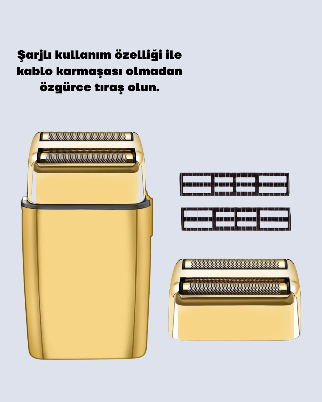 Güçlü Motorlu Kablolu Sakal ve Bıyık Tıraş Makinesi Çelik Bıçaklı - Lisinya