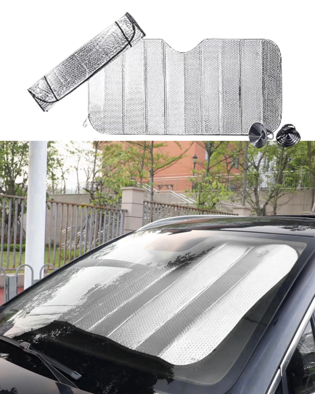 UV ve Isı Önleyici Oto Ön Cam Güneşliği Hyundai i20 Fiat Egea Toyota Corolla Volkswagen Passat - Lisinya