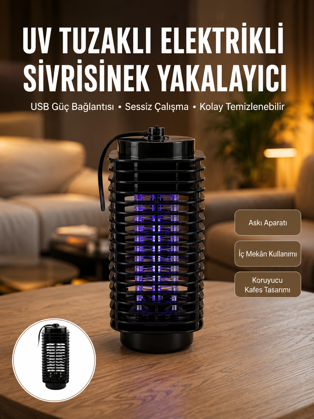 Kimyasal İçermeyen UV Işıklı Böcek ve Sivrisinek Kapanı – Güvenli Kullanım Yeni Nesil - Lisinya Kimyasal İçermeyen UV Işıklı Böcek ve Sivrisinek Kapanı – Güvenli Kullanım Yeni Nesil - Lisinya