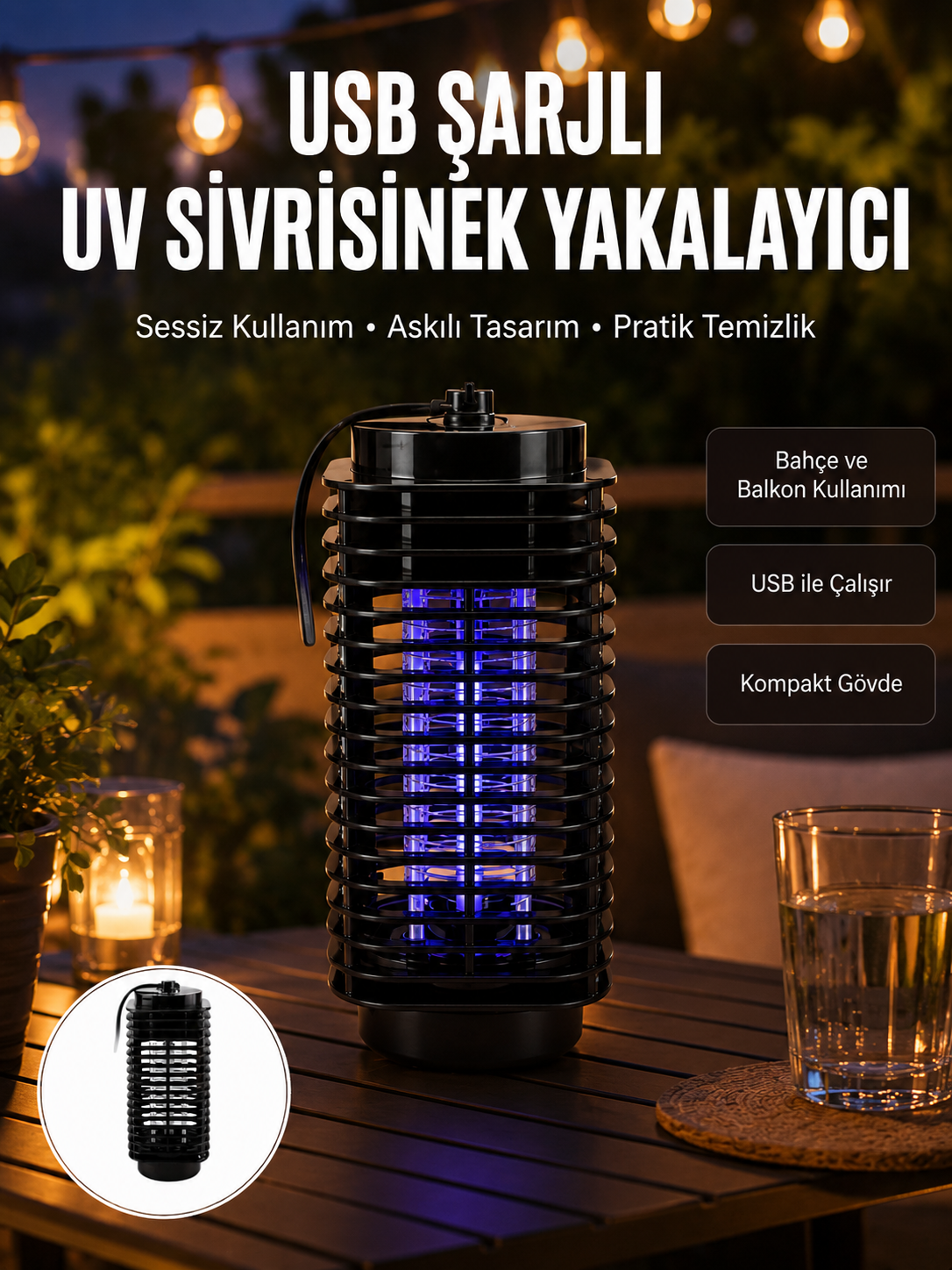 Çevre Dostu Elektrikli Sivrisinek Öldürücü Lamba – 50m² Etki Alanı Yeni Nesil - Lisinya Çevre Dostu Elektrikli Sivrisinek Öldürücü Lamba – 50m² Etki Alanı Yeni Nesil - Lisinya