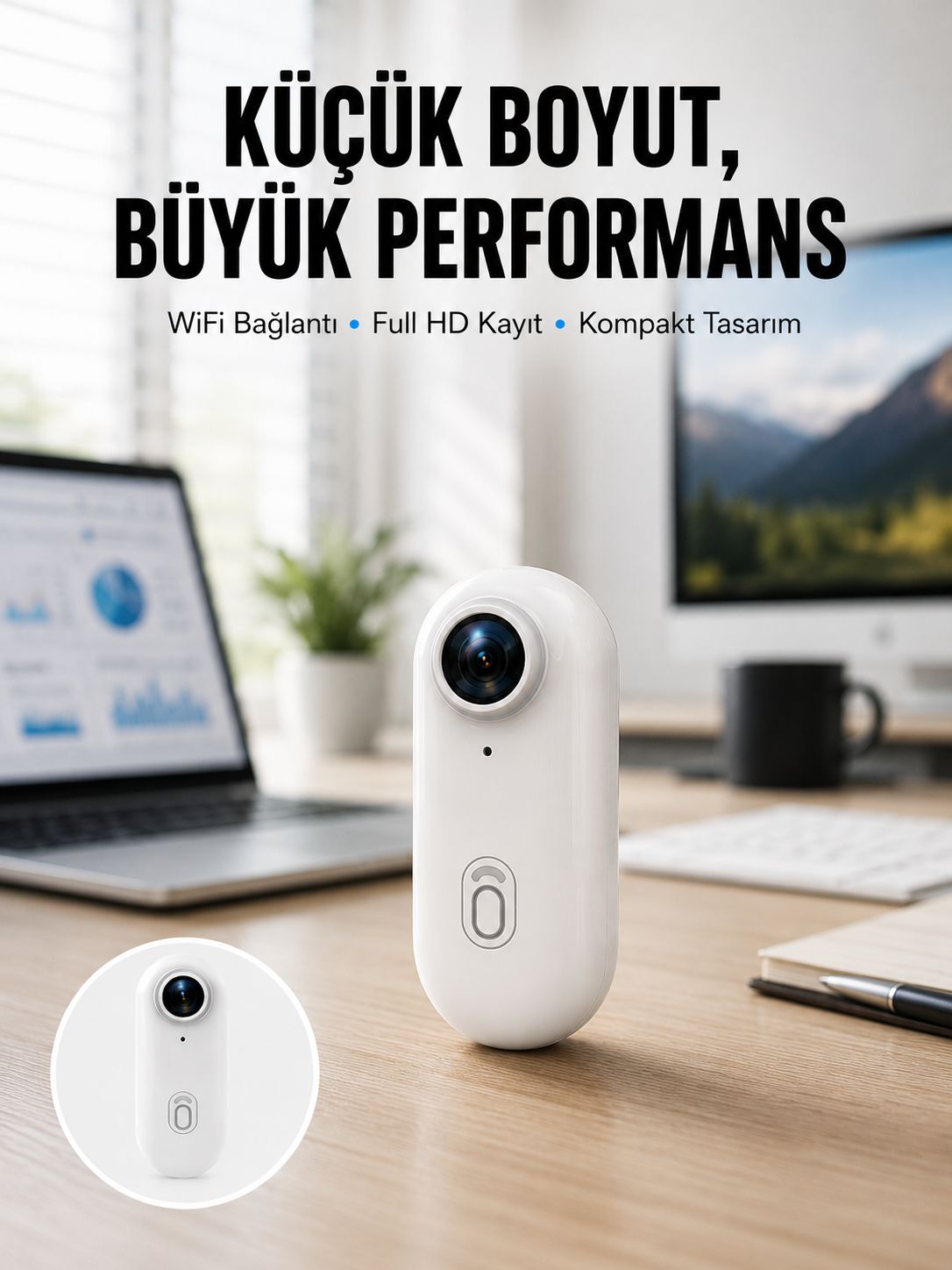 360° Klipsli Manyetik Spor Kamera Yüksek Çözünürlük - Lisinya 360° Klipsli Manyetik Spor Kamera Yüksek Çözünürlük - Lisinya