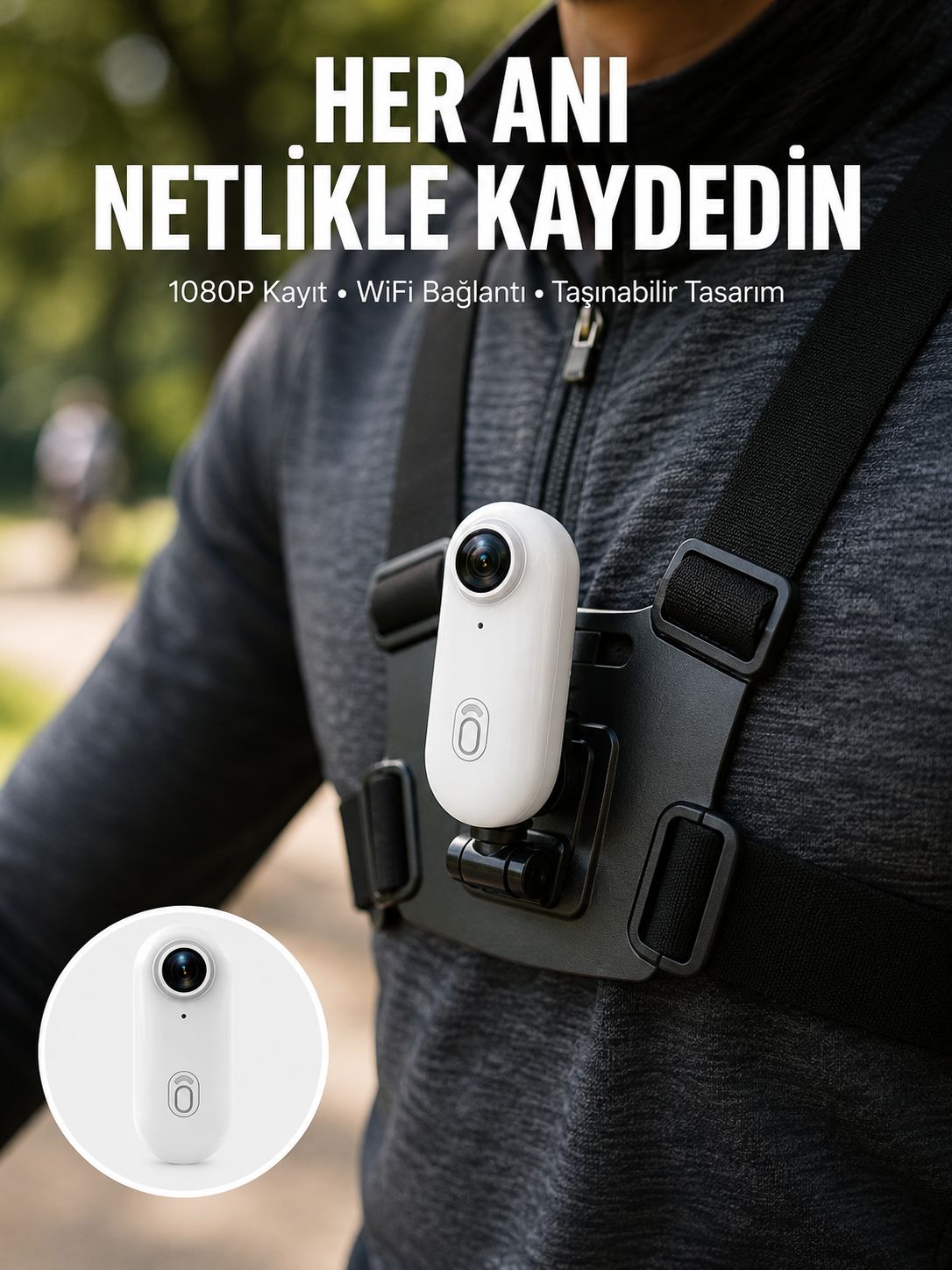 Suya ve Darbeye Dayanıklı Kompakt Spor Kamera 1080P - Lisinya Suya ve Darbeye Dayanıklı Kompakt Spor Kamera 1080P - Lisinya