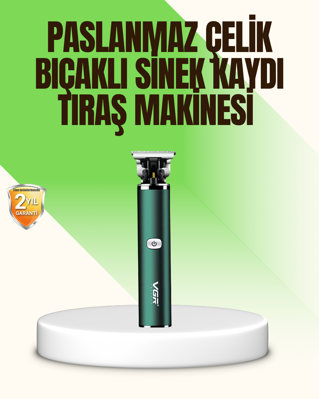 Koyu Yeşil Profesyonel Metal Gövdeli Saç Kesme Makinesi - Lisinya