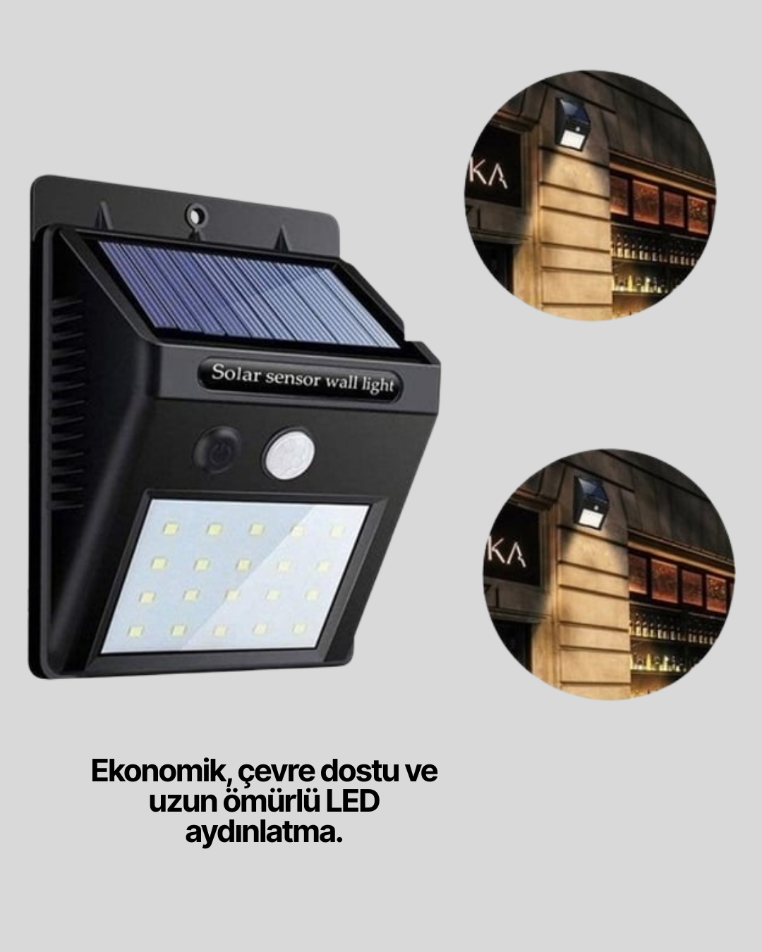 4 Modlu Solar LED Bahçe ve Garaj Lambası - Lisinya
