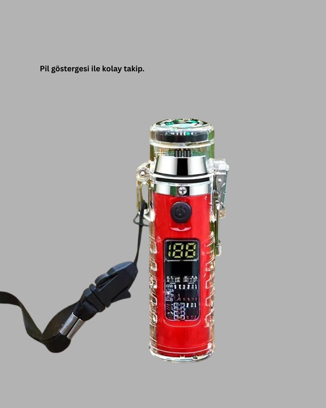 Kamp ve Outdoor İçin Çok Amaçlı Çakarlı Elektronik Çakmak - Lisinya