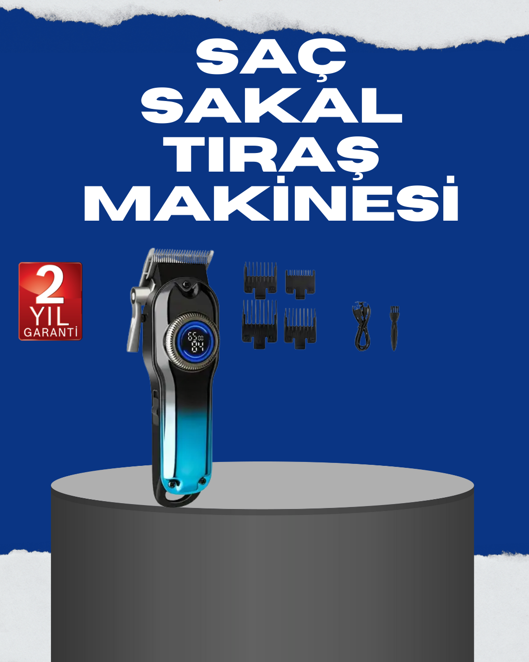 USB Type-C Şarjlı Kablosuz/Kablolu Erkek Tıraş Makinesi - Lisinya