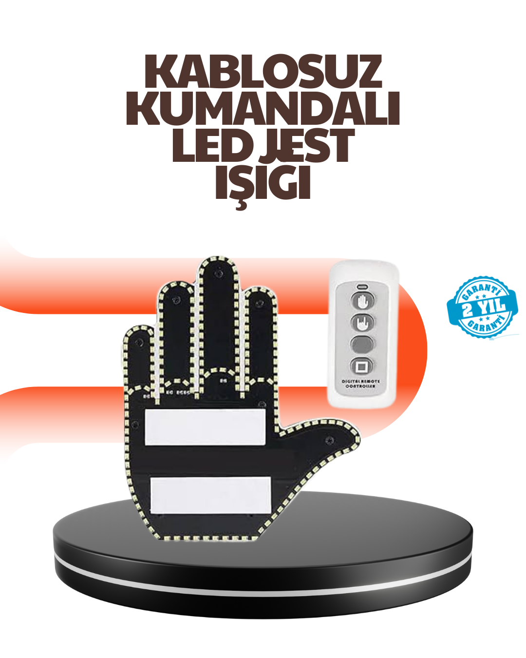 Araç İçin Eğlenceli LED El İşareti Işığı - Lisinya Araç İçin Eğlenceli LED El İşareti Işığı - Lisinya