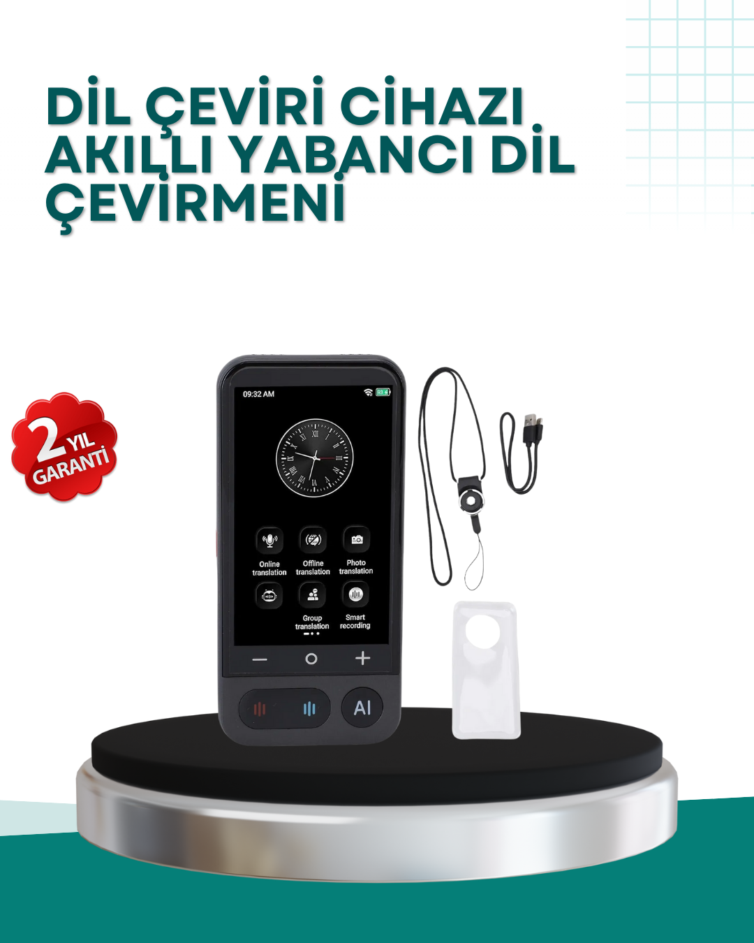 4.0 İnç Dokunmatik Ekranlı Akıllı Çeviri Cihazı - Lisinya