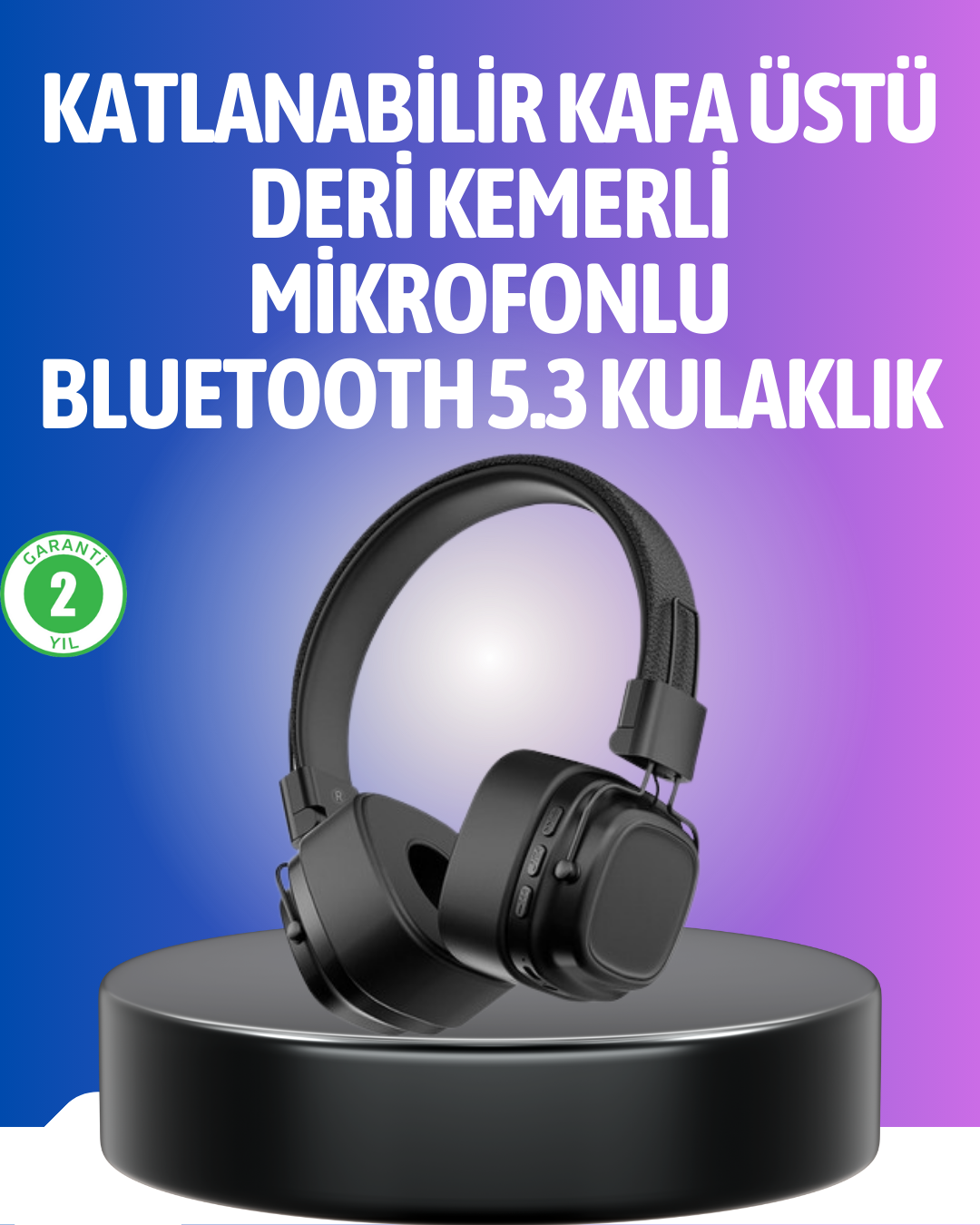 Uzun Süreli Rahat Kullanım İçin Kablosuz Bluetooth Kulaklık - Lisinya