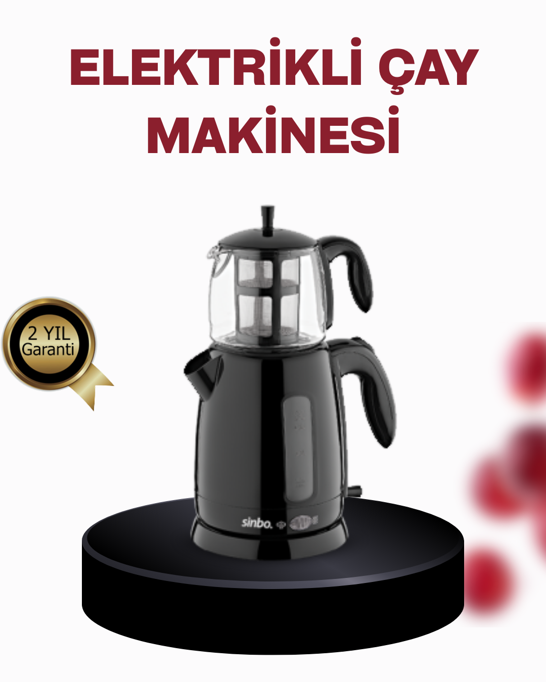 Cam Demlikli 20 Bardak Kapasiteli Elektrikli Çaycı - Lisinya