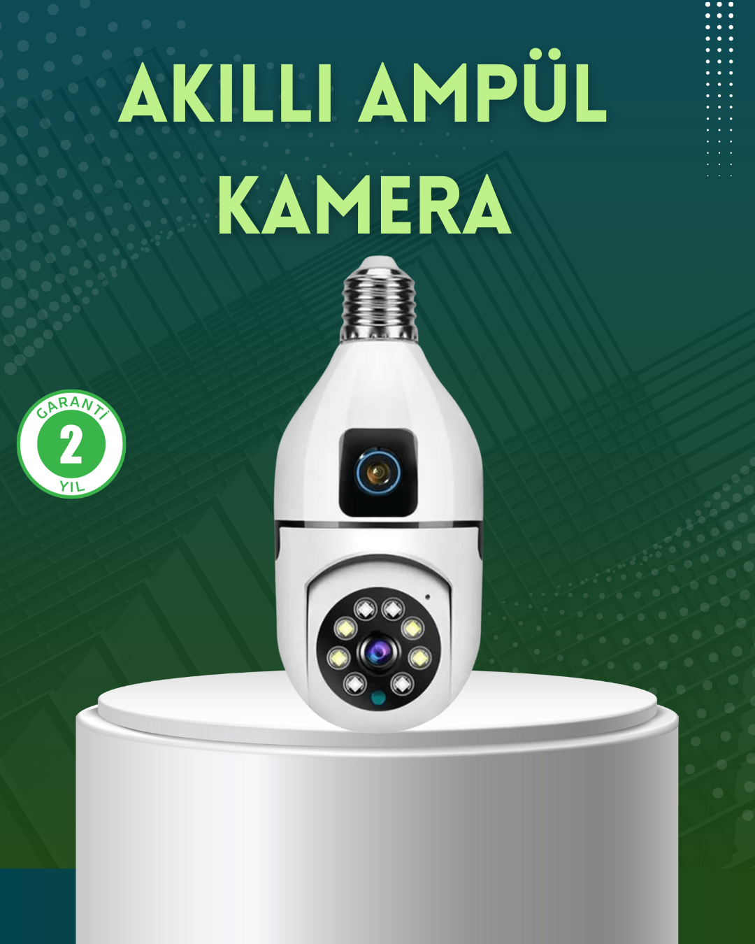360 Derece Panoramik WiFi Kamera – Full HD Ev Güvenlik Sistemi - Lisinya