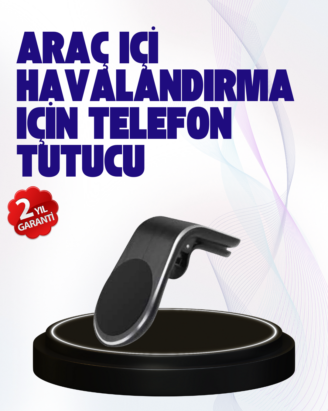 Güçlü Mıknatıslı Araç İçi Telefon Tutucu – Evrensel Uyum - Lisinya