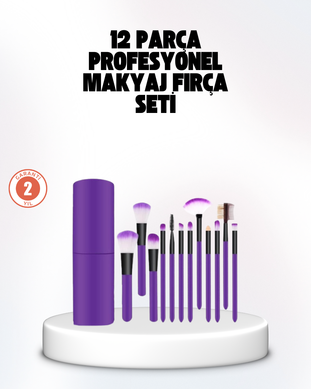 Kusursuz Makyaj İçin 12 Parça Profesyonel Fırça Seti Taşınabilir Kutu Hediyeli - Lisinya