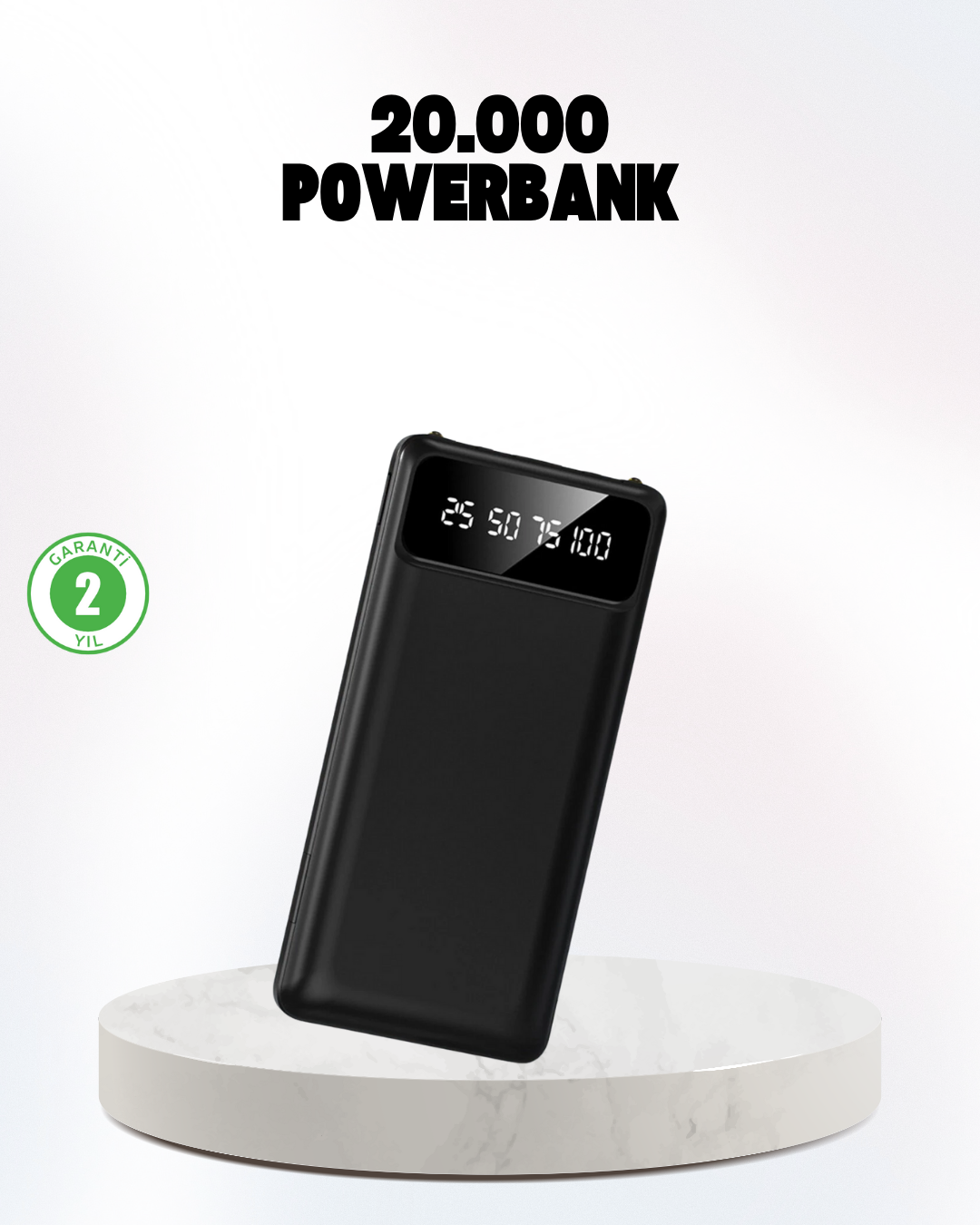 Çoklu Güvenlik Korumalı 20.000 mAh Powerbank Fener Özellikli - Lisinya